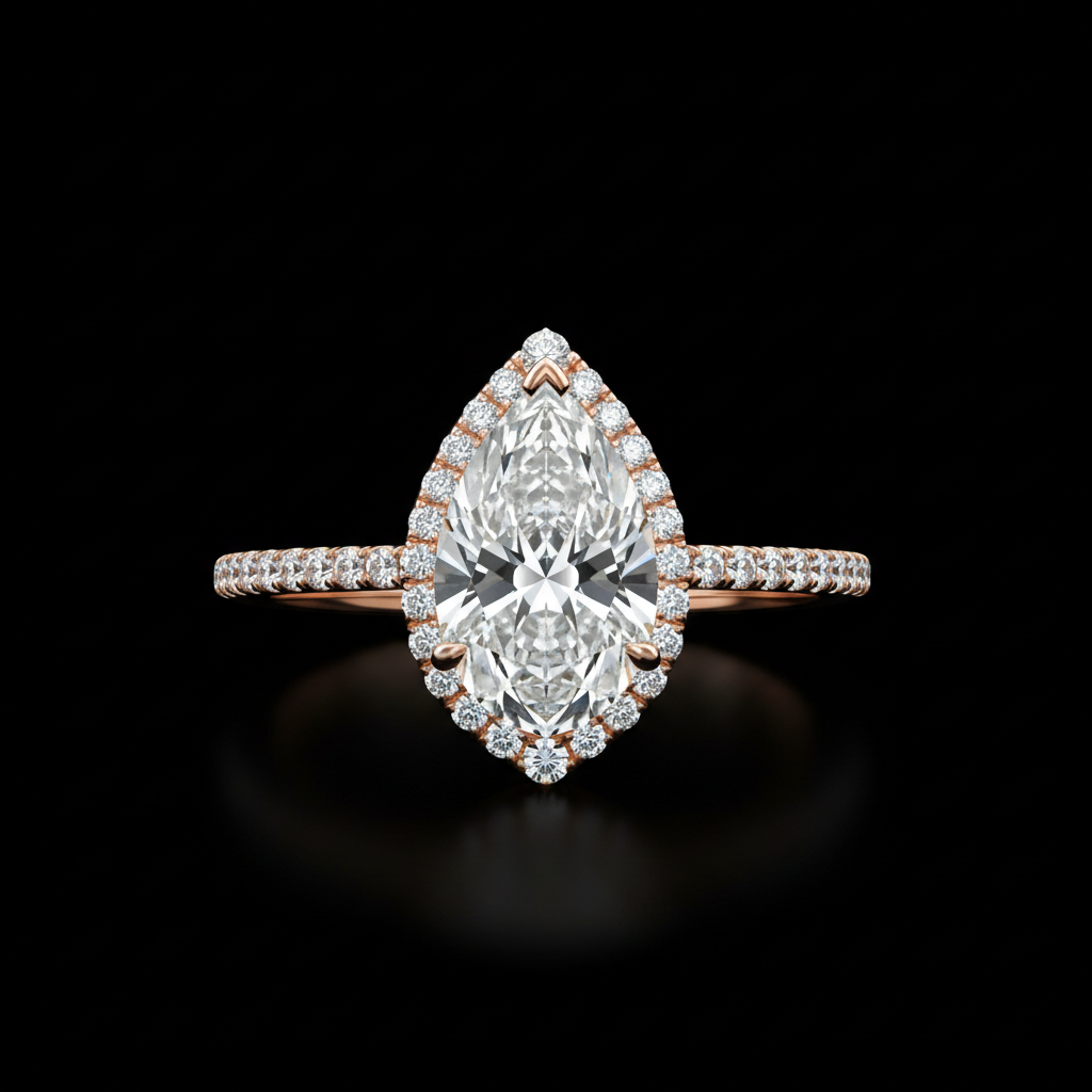 Pear Shaped — Rose Gold Pavé