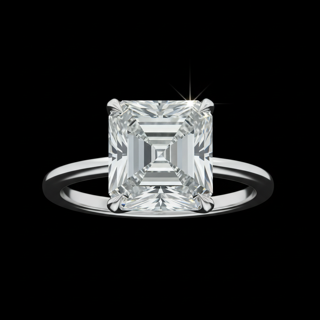 Asscher Cut — Platinum Art Deco