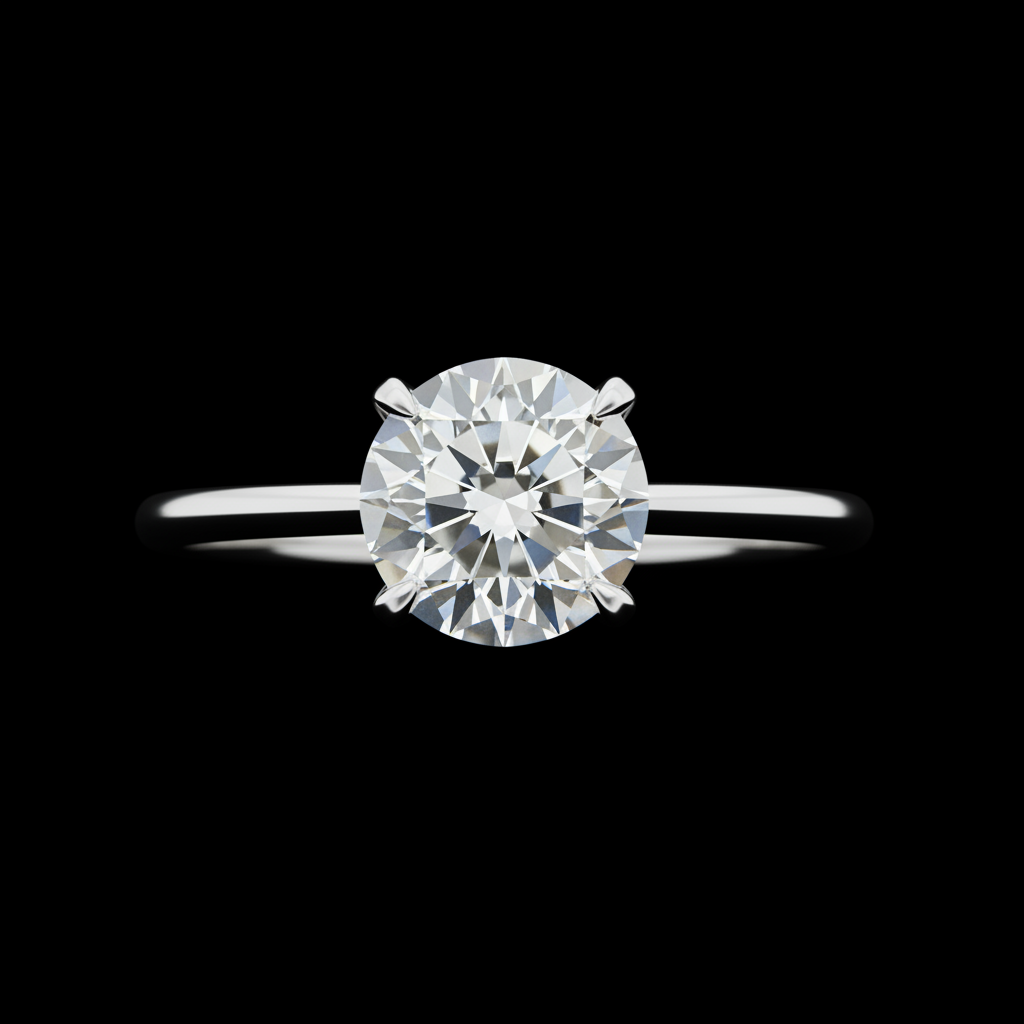 Round Brilliant — Platinum Classic Solitaire