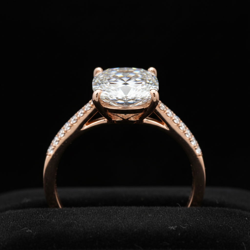 Cushion Cut — Rose Gold Micro Pavé