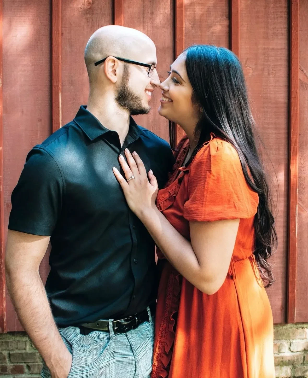 Couple in a romantic portrait