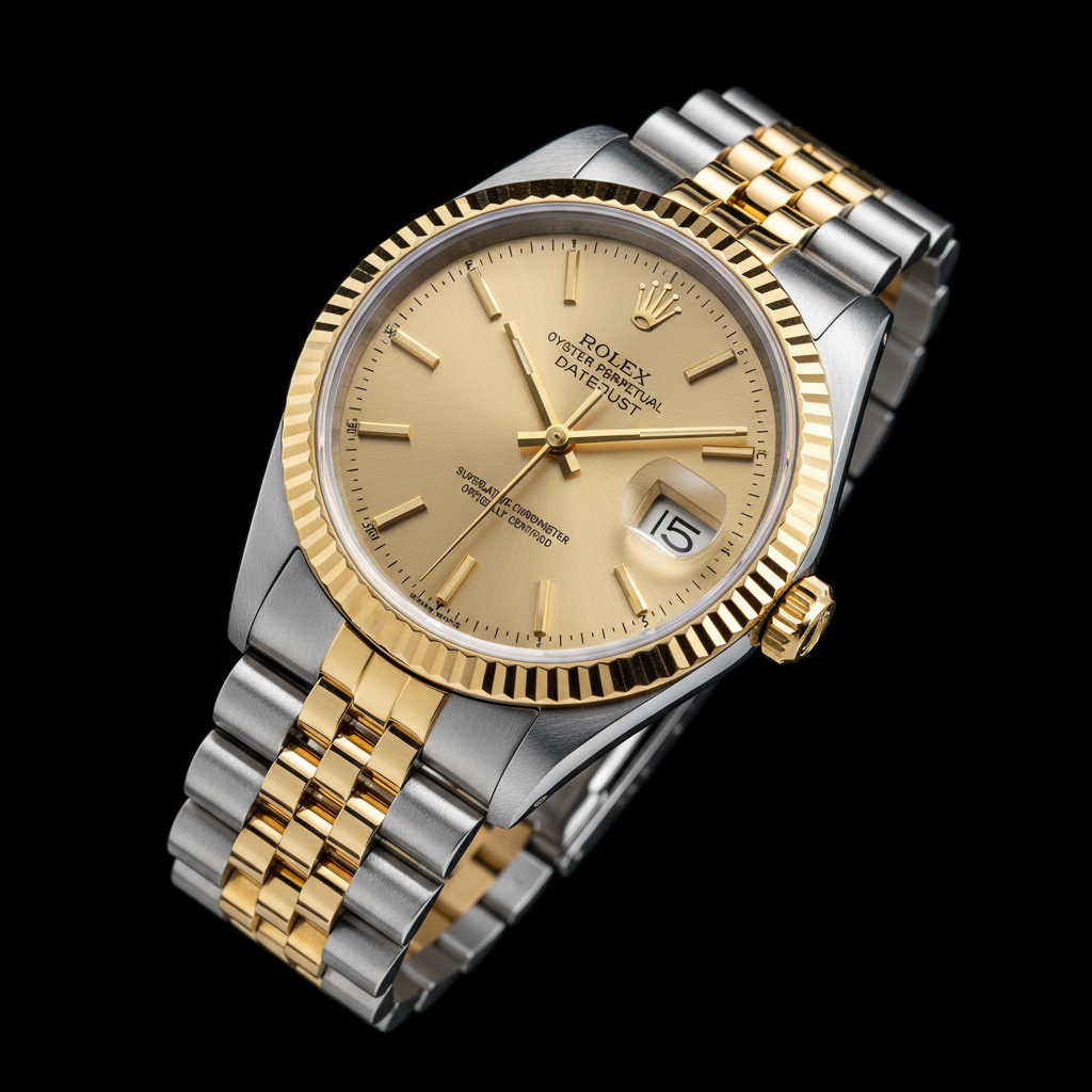Two-tone Datejust champagne dial