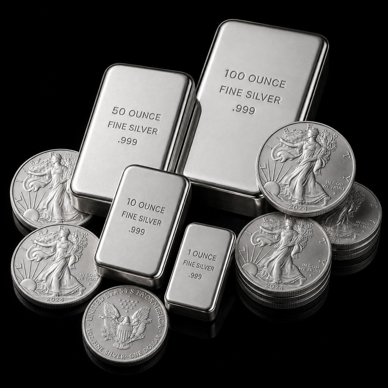 Silver bars collection